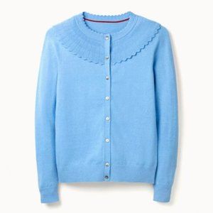 BODEN SCALLOP CARDIGAN IN FROSTED BLUE (ASO Kate Middleton) - barely worn